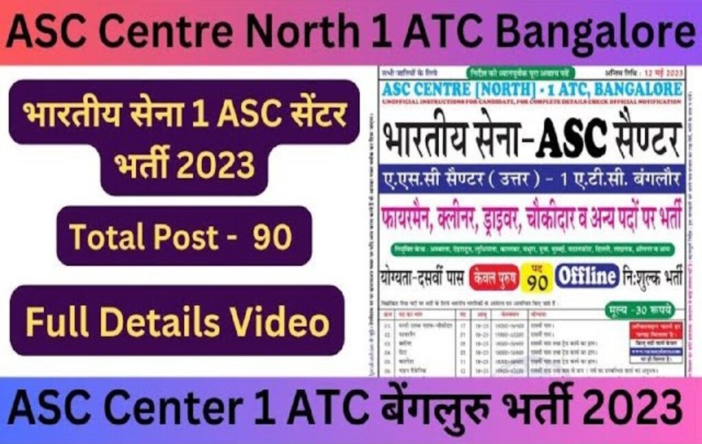 ASC Centre North Recruitment 2023 इंडियन आर्मी में निकली भर्ती, 10वीं